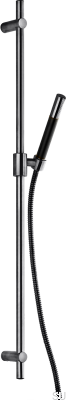 Brio Duschstange mit verstellbarem Wandhalter ZSAL300 Messing Schwarz Chrom