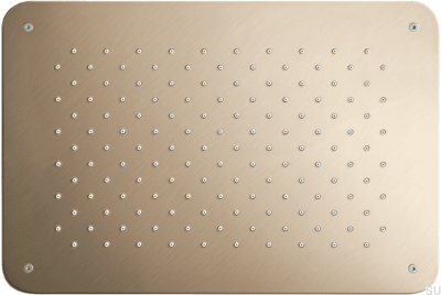 Rechteckiger Regenduschkopf 370 x 250 ZSOF092 Messing Honiggold gebürstet