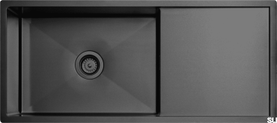 Diskho 8140 Steel Matte Black PVD Küchenspüle