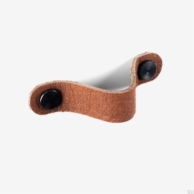 Pinabrauner Möbelgriff mit schwarzem Pinatex