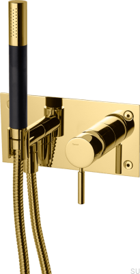 Duscharmatur mit Duschkopf und Schlauch BOX011-364 Honey Gold Brass