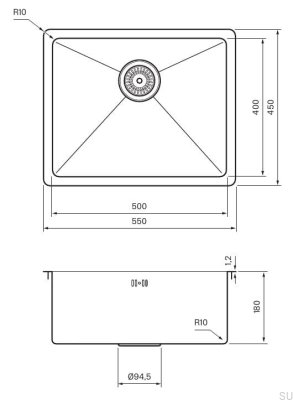 Diskho 5040 Küchenspüle aus Stahl