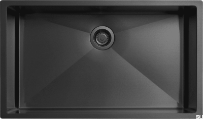 Diskho 8040 Steel Matte Black PVD Küchenspüle