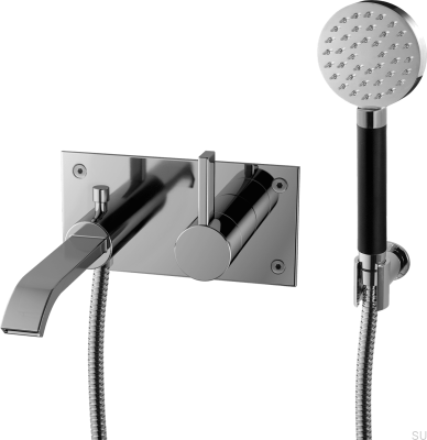 Wand-Thermostat-Badewannenarmatur ARM036, verchromtes Messing