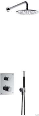 Duschset mit thermostatischem Druckhahn BOX7268 ED2 Messing Chrom