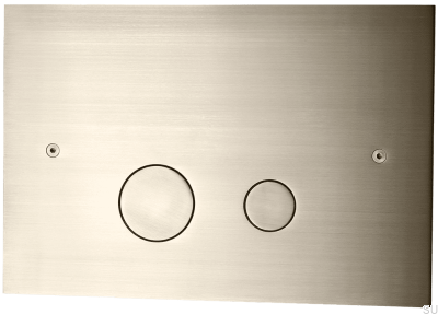 DUO112 Spülknopf aus gebürstetem Nickel-Messing