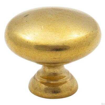 Möbelknopf 411 40 Goldmessing unpoliert unlackiert
