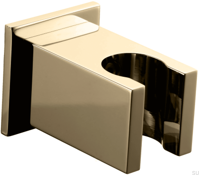 Wandhalter für Duschkopf XSUP030 SQUARE Messing poliert unlackiert