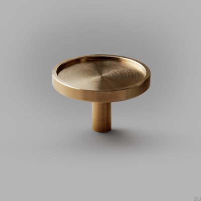 Ina L Möbelknopf Messing, gebürstet, unbemalt