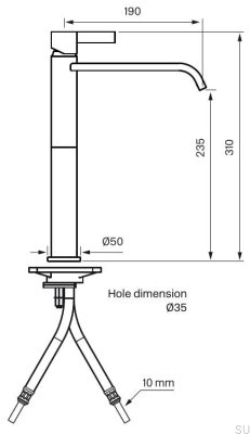 Waschtischarmatur ARM081 Messing gebürstetes Nickel