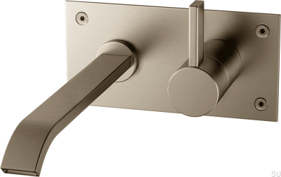 Waschtischarmatur ARM008 Messing gebürstetes Nickel