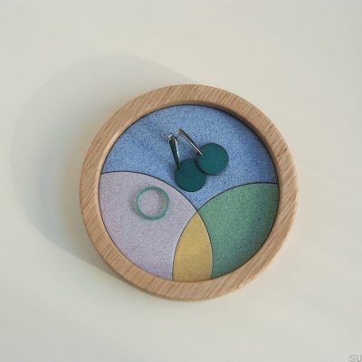 Eclipse Holz-Emaille-Schmucktablett, bunt – Muster 2