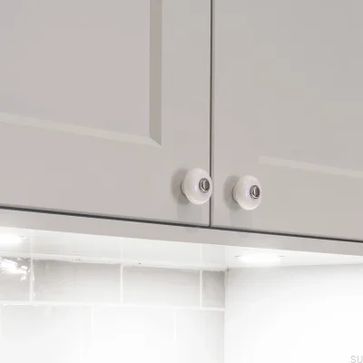 Möbelknopf 409 Poliertes Chromporzellan