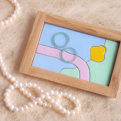 Scene Sweet Schmucktablett aus Holz, emailliert
