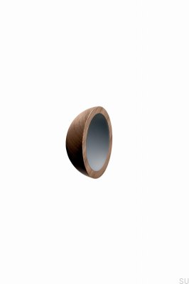 Möbelknopf Wok 50 aus Holz, italienischer Walnuss und Grau