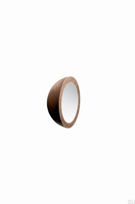 Möbelknopf Wok 50 aus Holz, italienischer Walnuss mit Creme