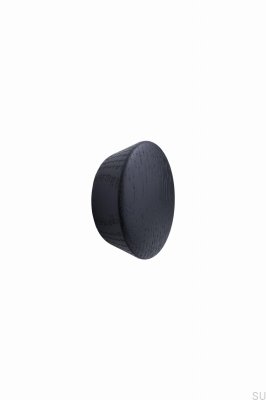 Beret 45 Möbelknopf aus Holz, Eiche, Schwarz
