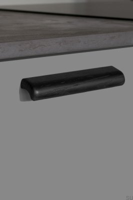 Länglicher Möbelgriff Glove 160 Holz Eiche Schwarz
