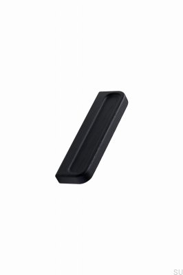 Länglicher Möbelgriff Plank 96 Holz Eiche Schwarz