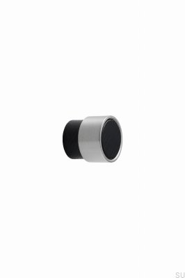 Radio Mini 26 Möbelknopf, Holzasche, Schwarz und Silber