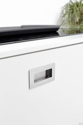 Möbelmuschelgriff Square 102 Silber Satin