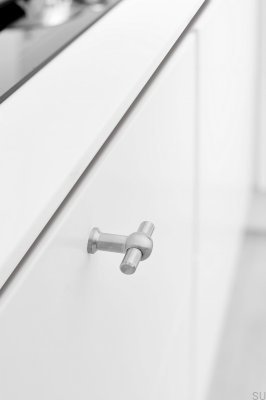 T-Bar Vorhang 20 Stahl Silber poliert Möbelknopf