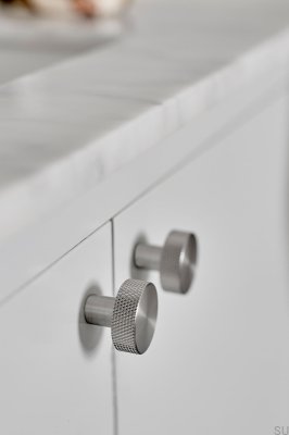 Möbelknopf Simon 35 Stahl Silber