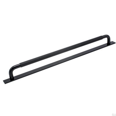 Länglicher Möbelgriff mit Unterlegscheibe Helix 320 Aluminium Schwarz 