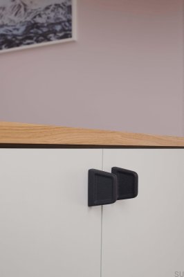 Möbelknopf Pagoda 32, Gusseisen, mattschwarz