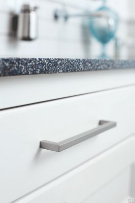 Quadratischer 10 320 länglicher Möbelgriff, Aluminium, Silber