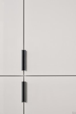 Möbelgriff Edge Straight 100 Aluminium Mattschwarz gebürstet
