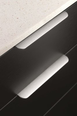 Möbelgriff Edge Round 350 Aluminium Silber