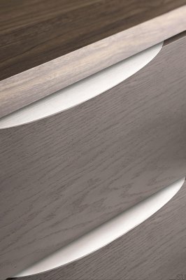 Möbelgriff Edge Bow 350 Aluminium Silber