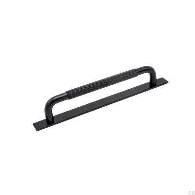 Länglicher Möbelgriff mit Unterlegscheibe Helix 160 Aluminium Schwarz 