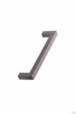 Quadratischer 10 128 Längsmöbelgriff, gebürstetes Aluminium Anthrazit