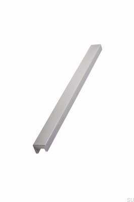 Länglicher Möbelgriff Station 320 Aluminium Silber