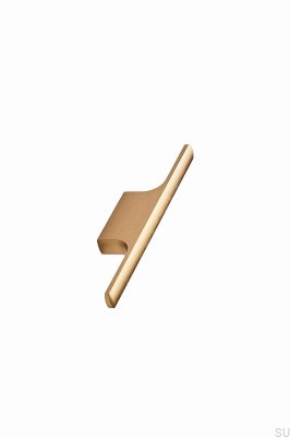 Tau 32 länglicher Möbelgriff, gebürstetes Aluminiumgold