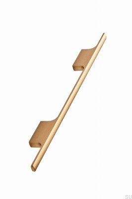 Tau 160 länglicher Möbelgriff, gebürstetes Aluminiumgold