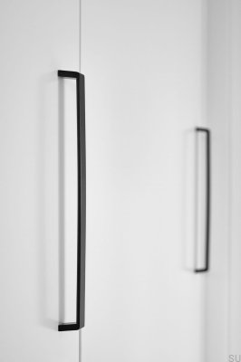 Naht 320 länglicher Möbelgriff, Aluminium, mattschwarz