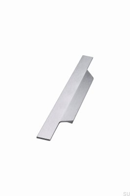 Coda 1196 Möbelgriff aus Aluminium, gebürstete Kante, Silber