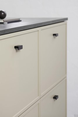 Elan 32 Möbelknopf aus Aluminium, mattschwarz gebürstet