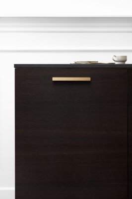 Elan 160 länglicher Möbelgriff, gebürstetes Aluminiumgold