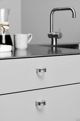 Innen 32 Aluminium Silber Möbelknopf