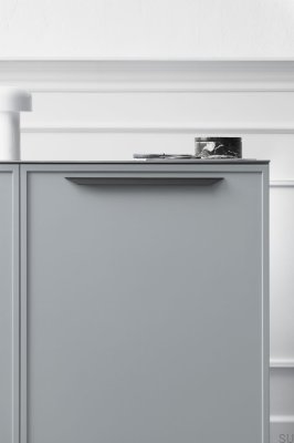 Streamline 256 länglicher Möbelgriff, Aluminium, mattschwarz