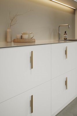 Länglicher Möbelgriff Facet 32 Aluminium Gold Matt