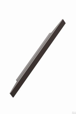Länglicher Möbelgriff Facet 96 Aluminium Braun Matt