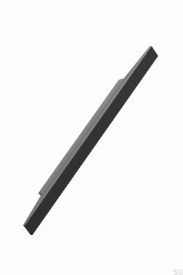 Facet 96 länglicher Möbelgriff, Aluminium, mattschwarz