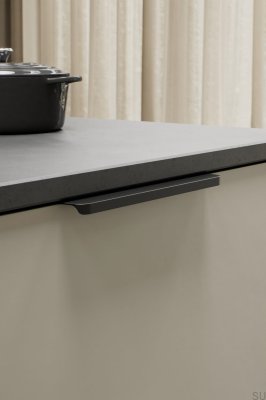 Kantenmöbelgriff Comet 160 Aluminium Mattschwarz