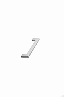 Länglicher Möbelgriff Flat 128 Metall Silber