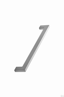 Länglicher Möbelgriff Flat 192 Metall Silber